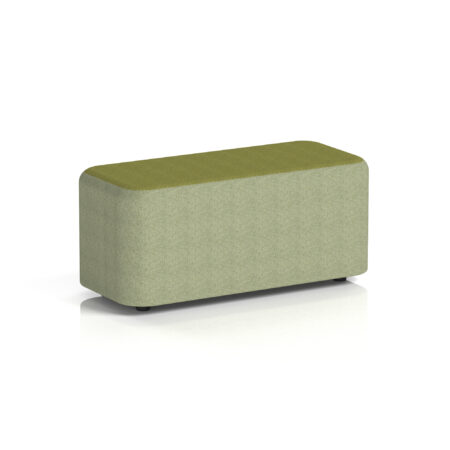 harlestone rectangular stool in two tone
