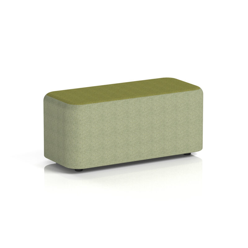 harlestone rectangular stool in two tone