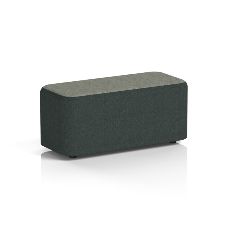 harlestone rectangular stool in two tone