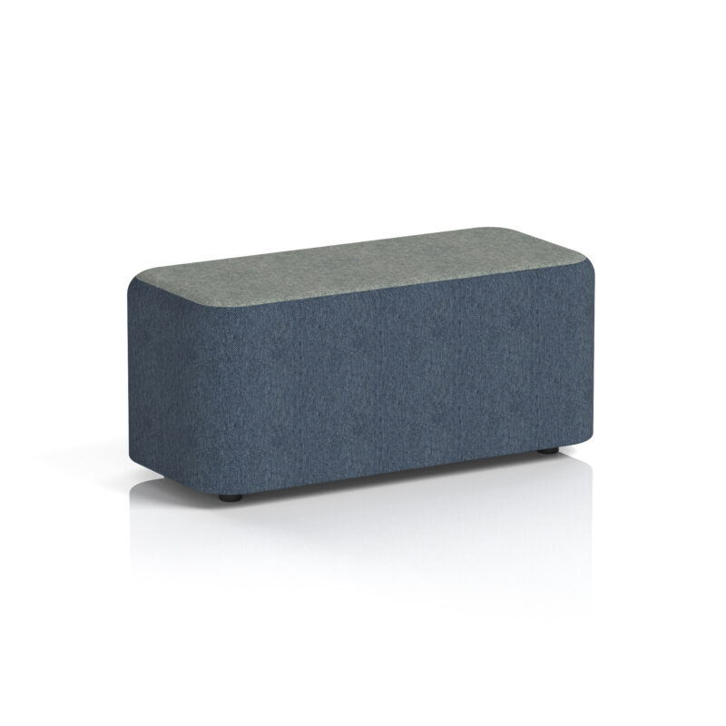 harlestone rectangular stool in two tone