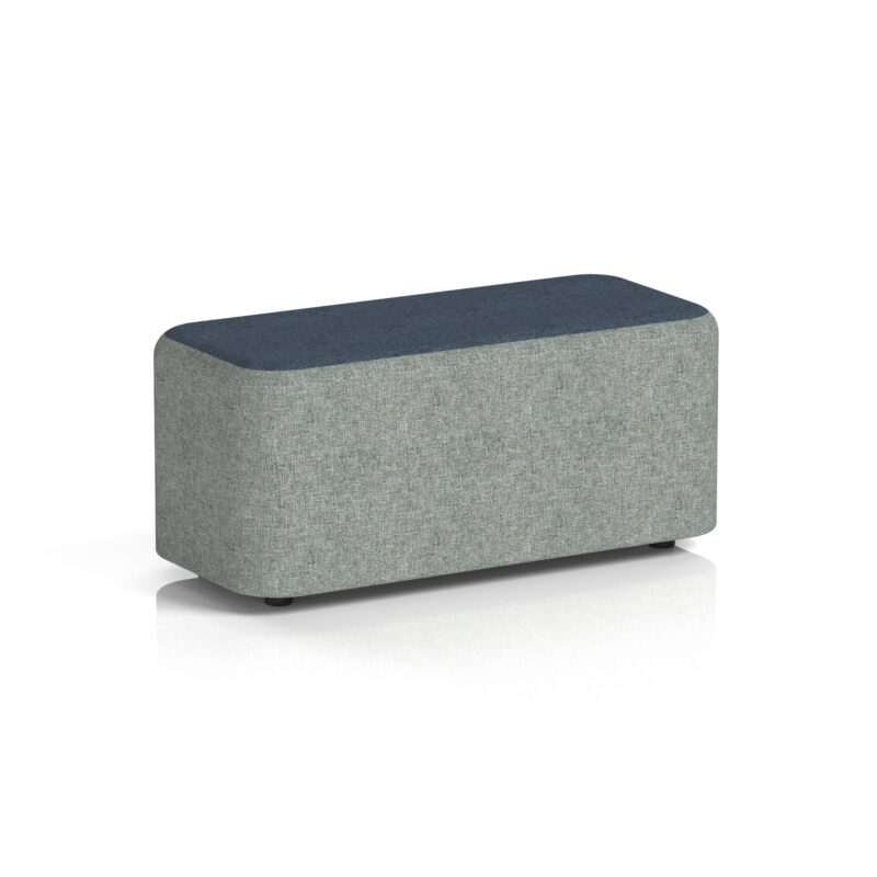 harlestone rectangular stool in two tone