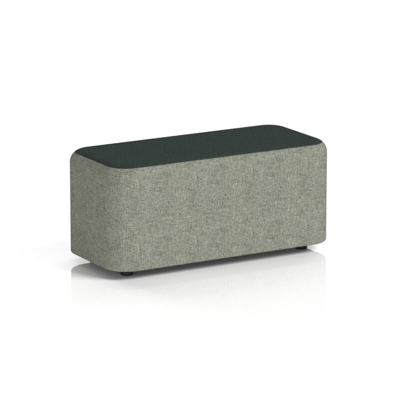 harlestone rectangular stool in two tone