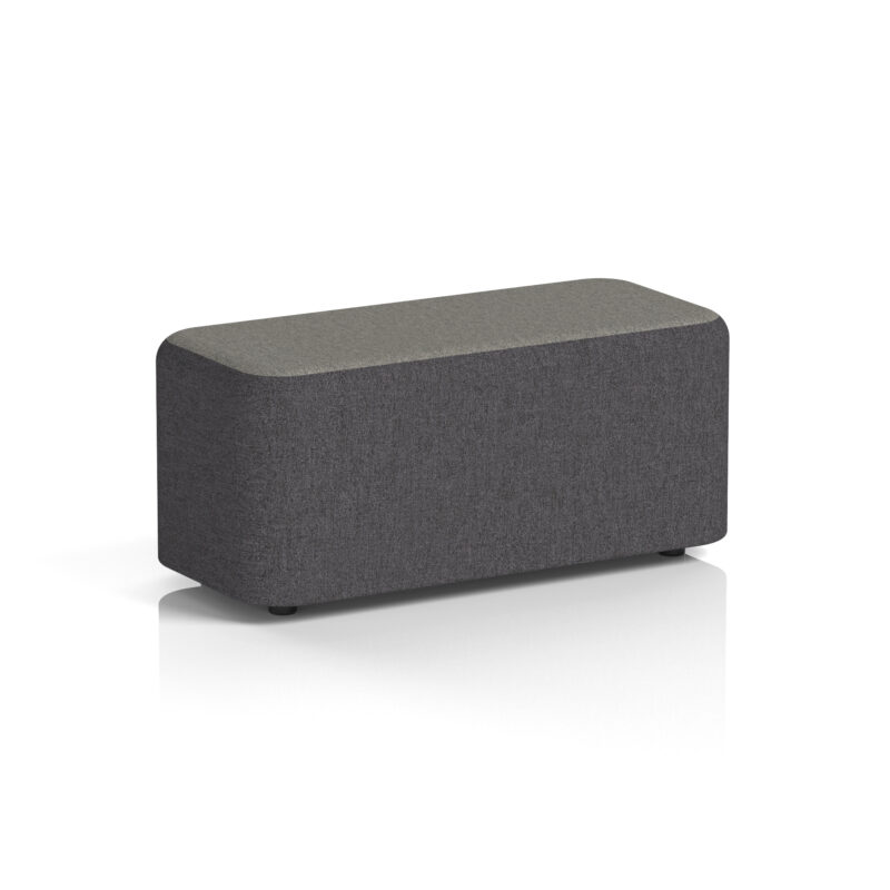 harlestone rectangular stool in two tone