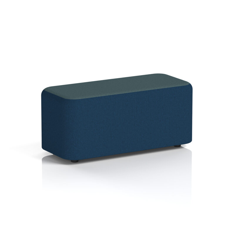 harlestone rectangular stool in two tone