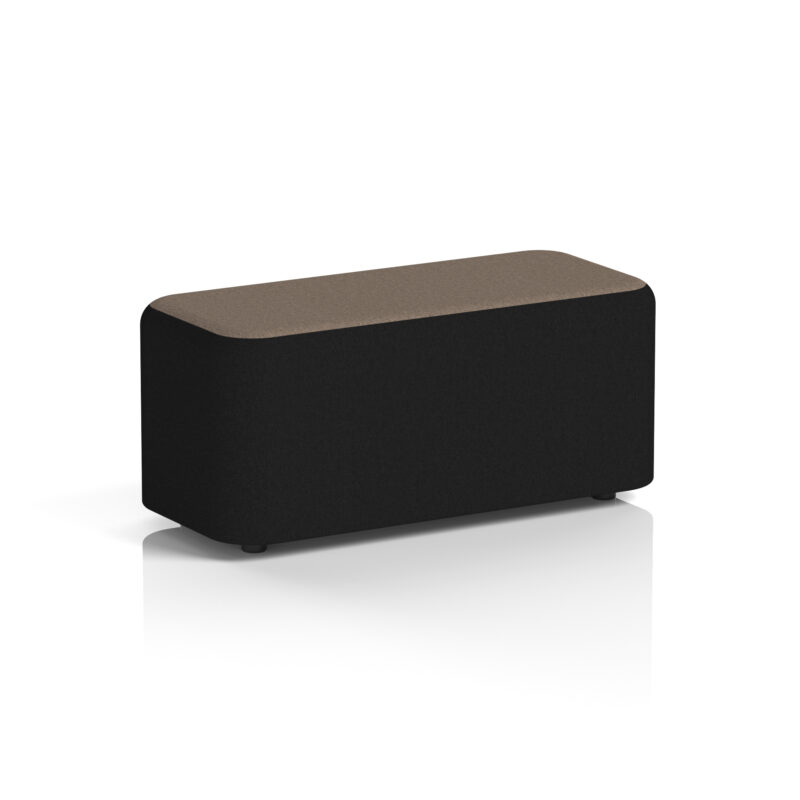 harlestone rectangular stool in two tone