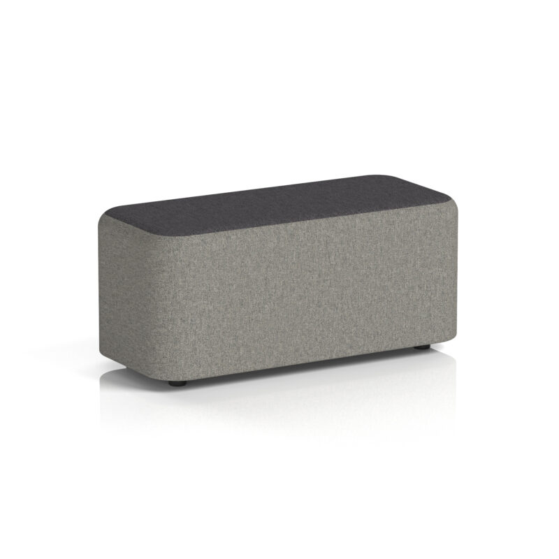 harlestone rectangular stool in two tone