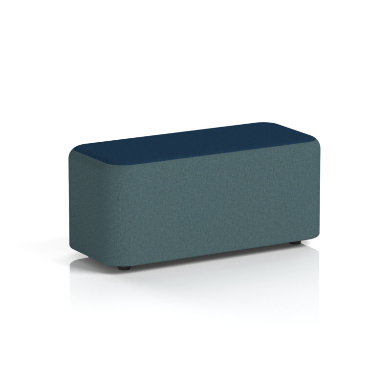 harlestone rectangular stool in two tone