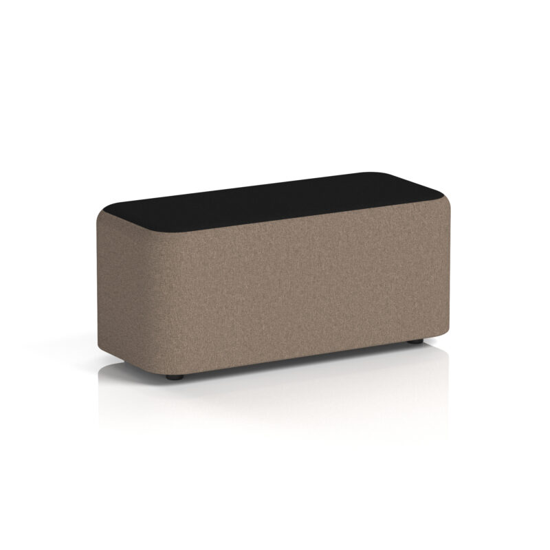 harlestone rectangular stool in two tone