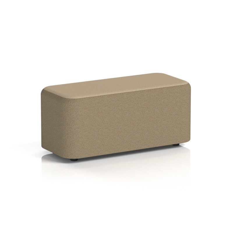 harlestone rectangular stool in two tone