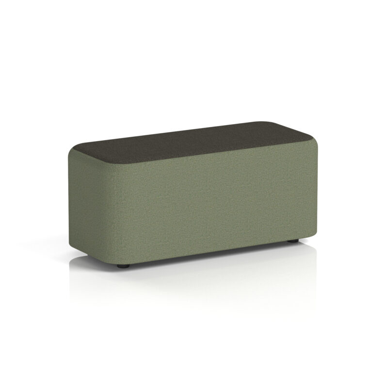 harlestone rectangular stool in two tone