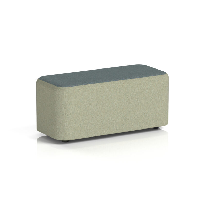 harlestone rectangular stool in two tone