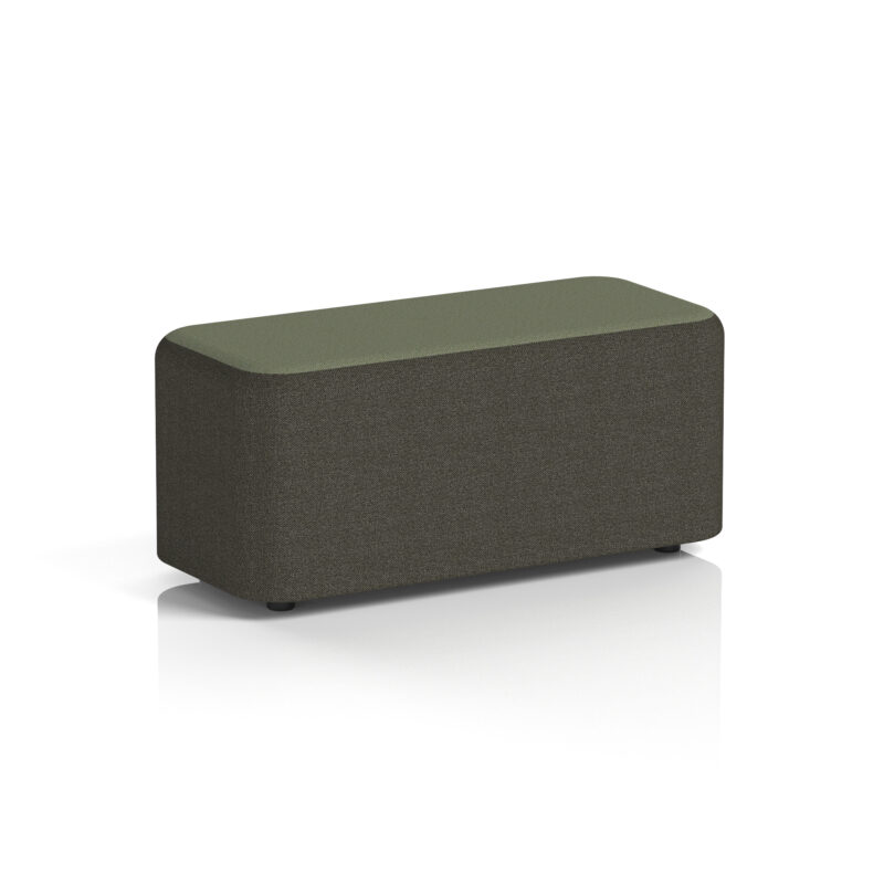 harlestone rectangular stool in two tone