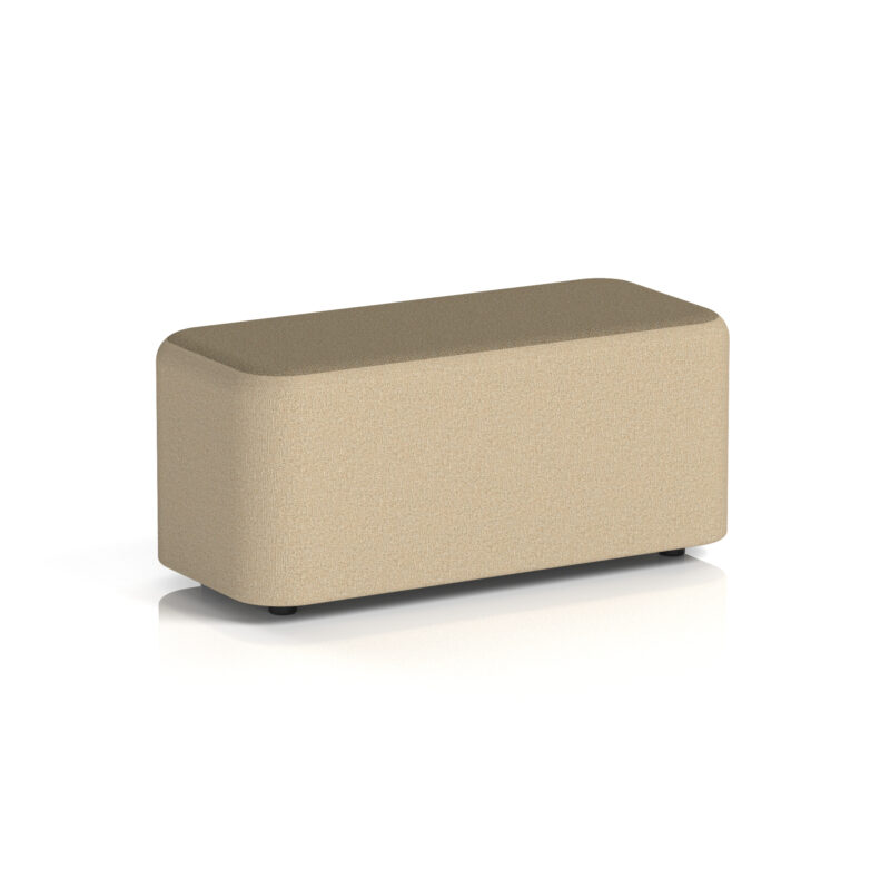 harlestone rectangular stool in two tone