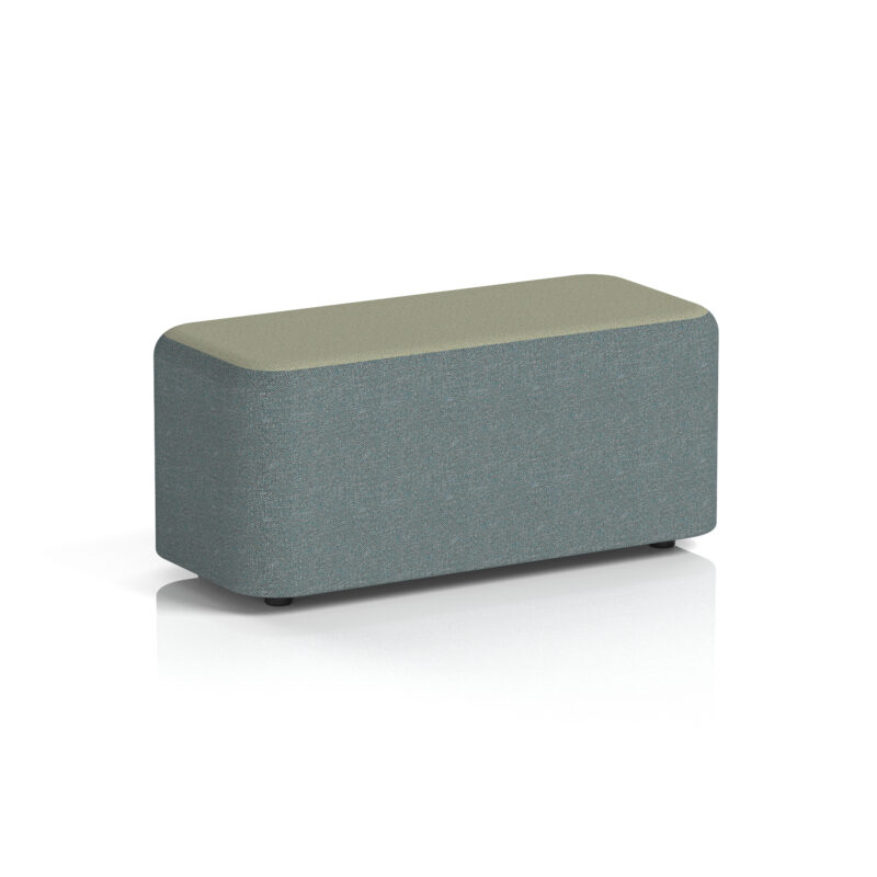 harlestone rectangular stool in two tone