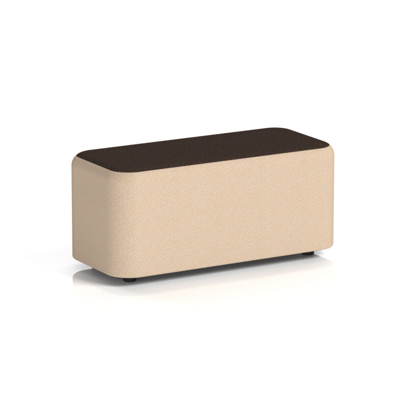 harlestone rectangular stool in two tone