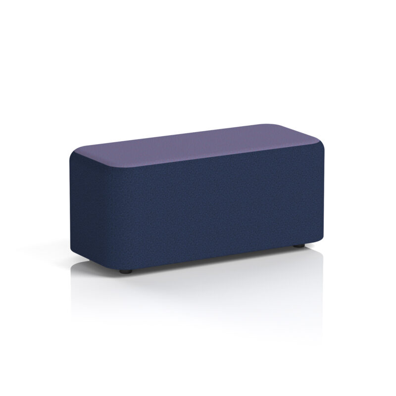 harlestone rectangular stool in two tone