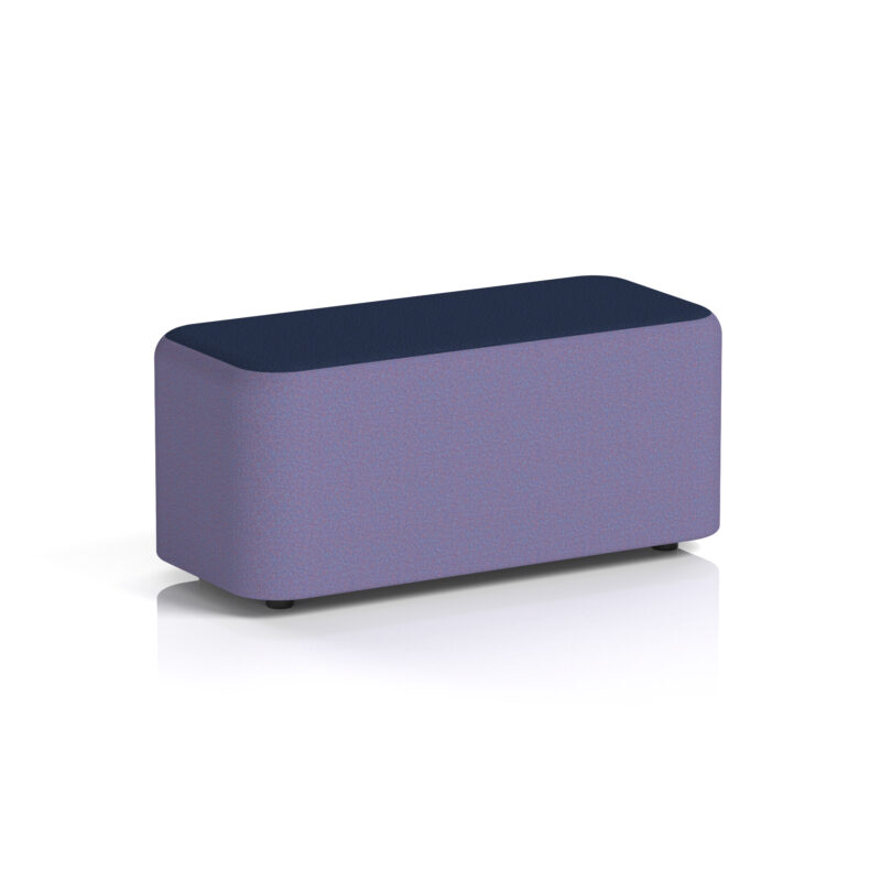 harlestone rectangular stool in two tone