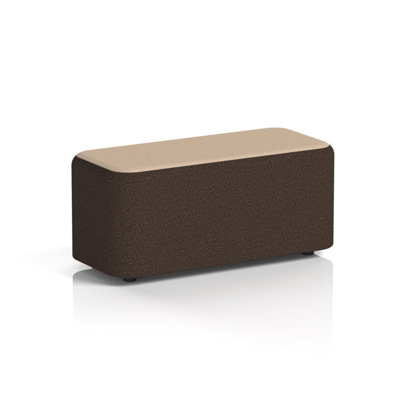 harlestone rectangular stool in two tone