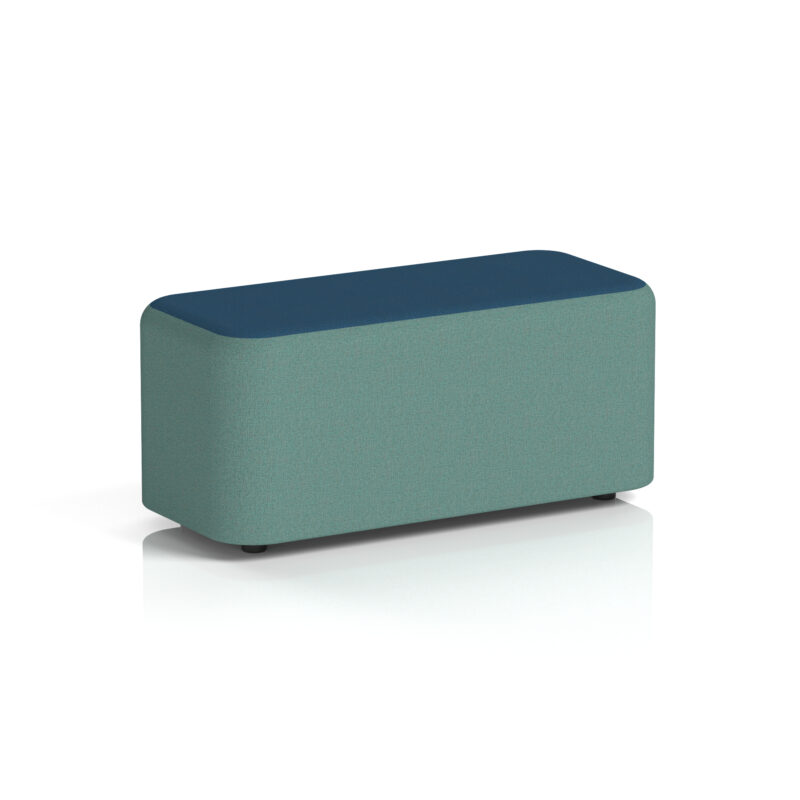 harlestone rectangular stool in two tone
