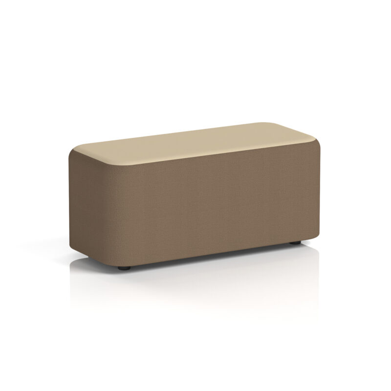 harlestone rectangular stool in two tone