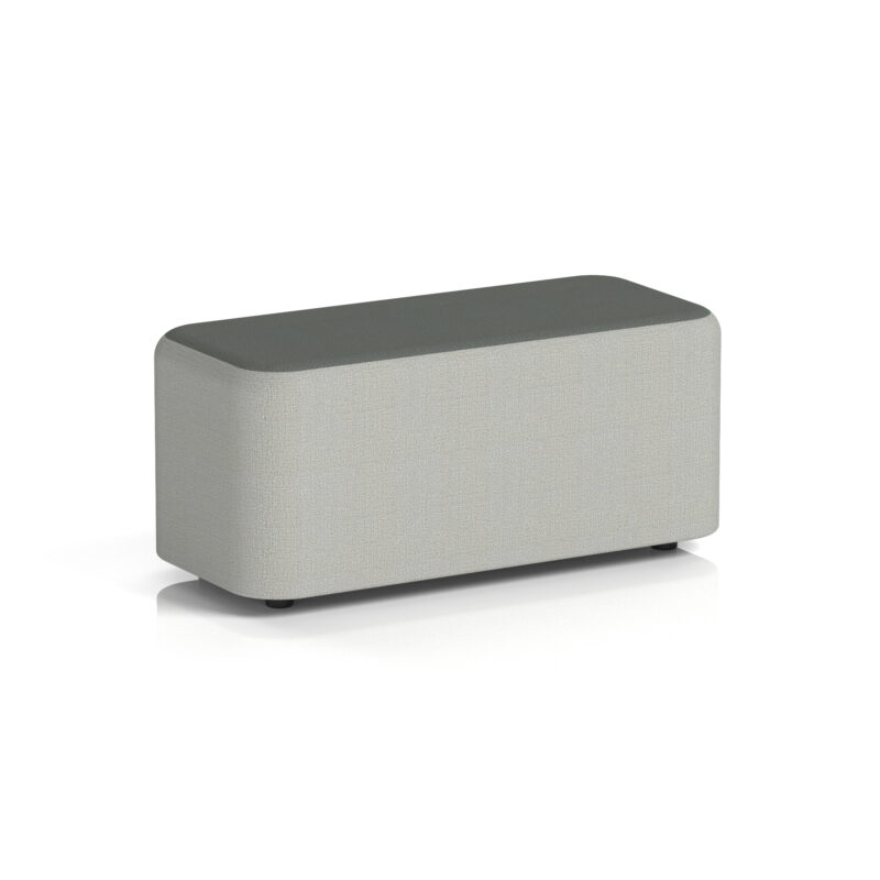 harlestone rectangular stool in two tone