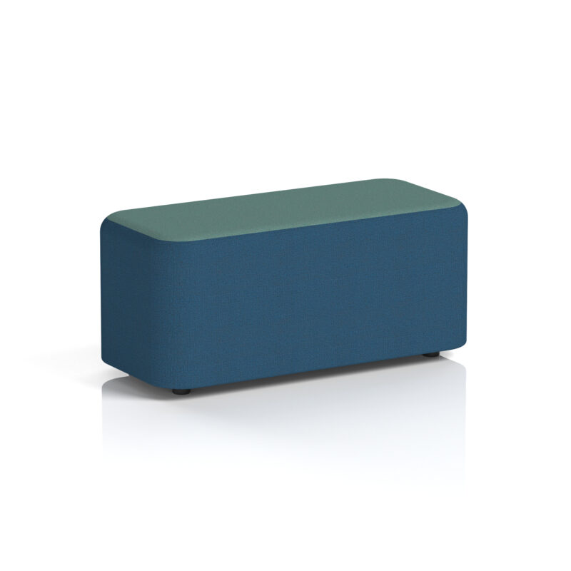 harlestone rectangular stool in two tone