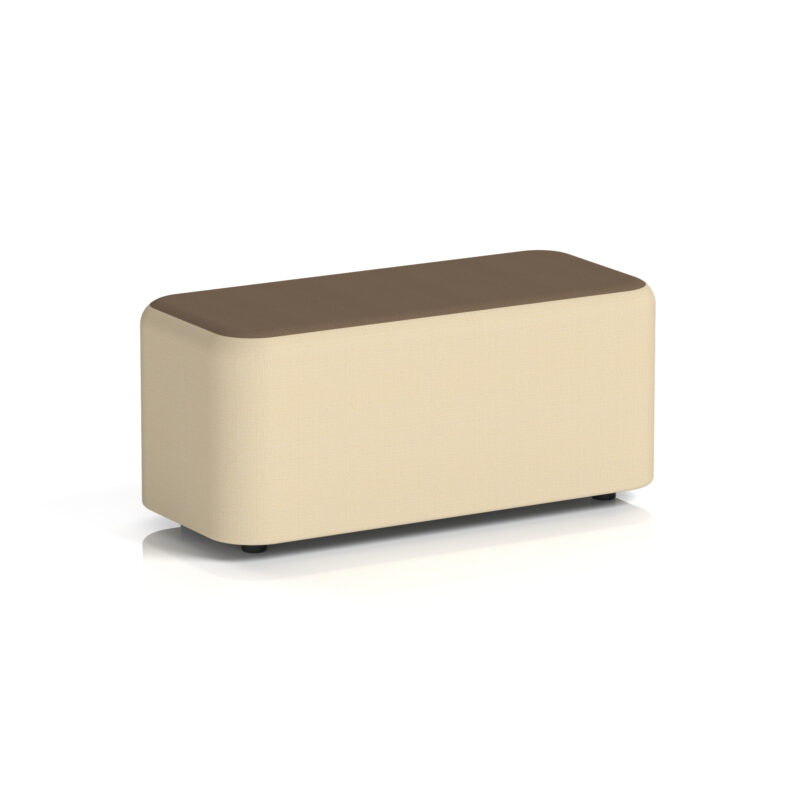 harlestone rectangular stool in two tone