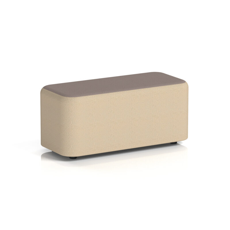 harlestone rectangular stool in two tone