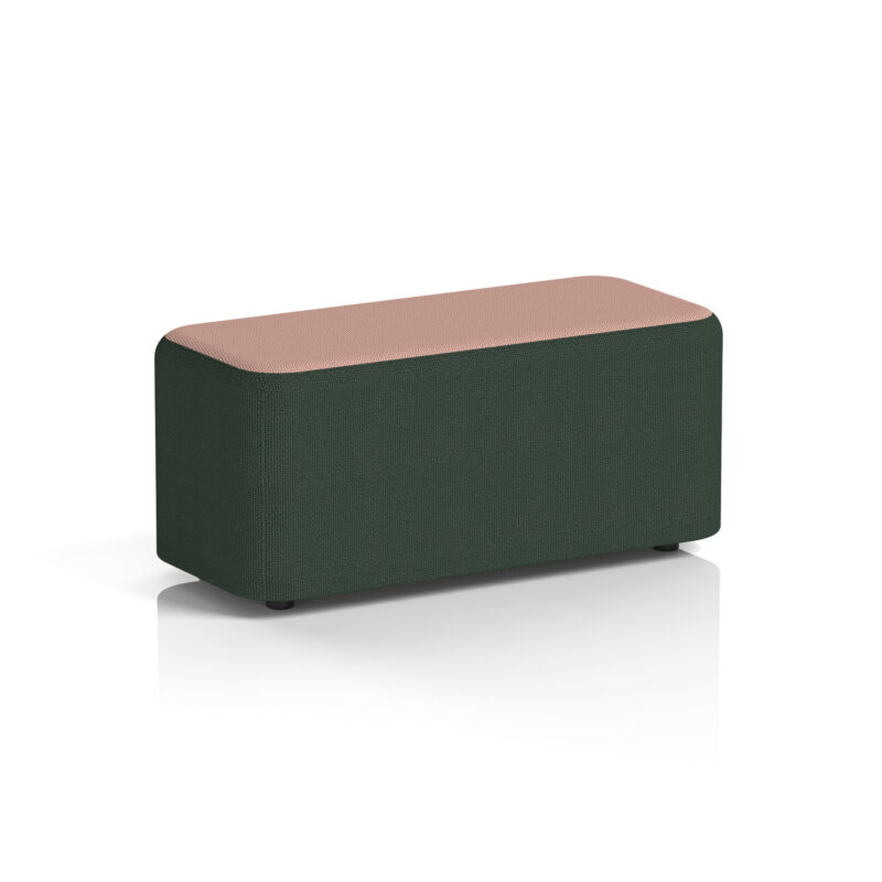 harlestone rectangular stool in two tone