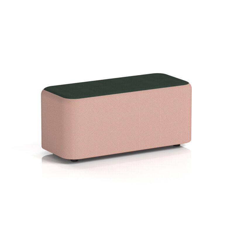 harlestone rectangular stool in two tone