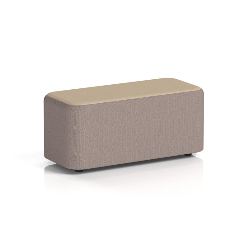 harlestone rectangular stool in two tone