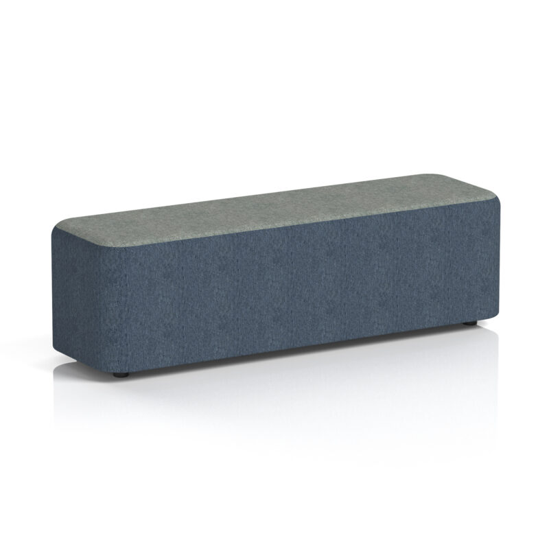 harlestone rectangular stool in two tone