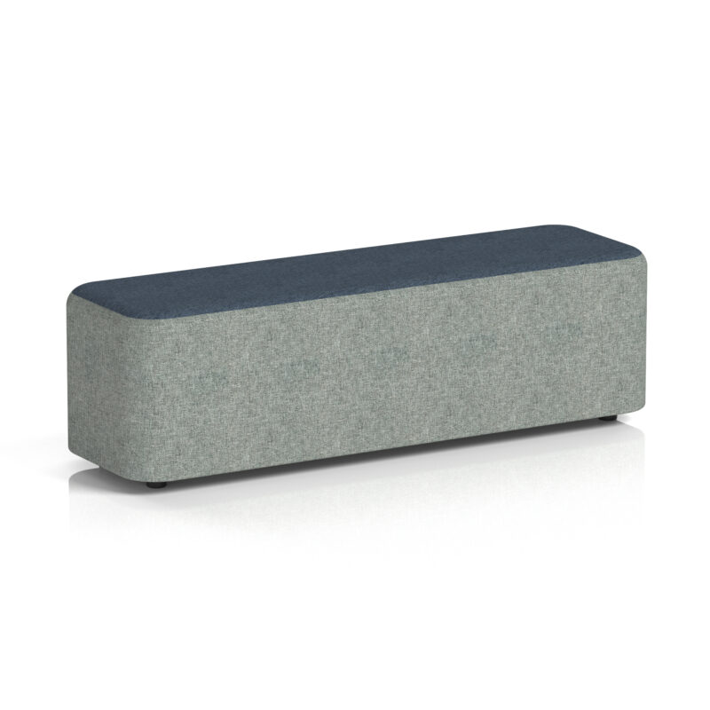 harlestone rectangular stool in two tone