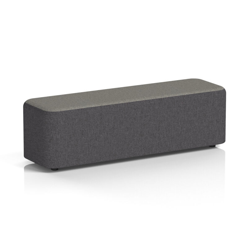 harlestone rectangular stool in two tone