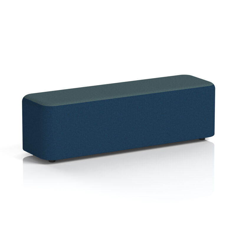 harlestone rectangular stool in two tone
