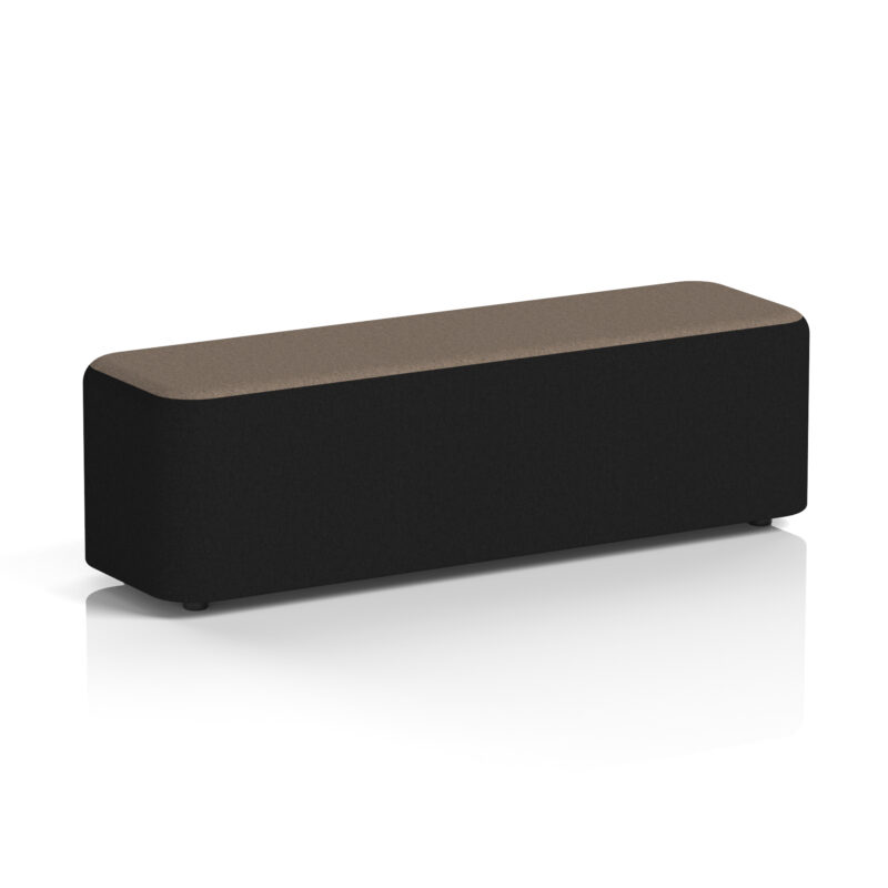 harlestone rectangular stool in two tone