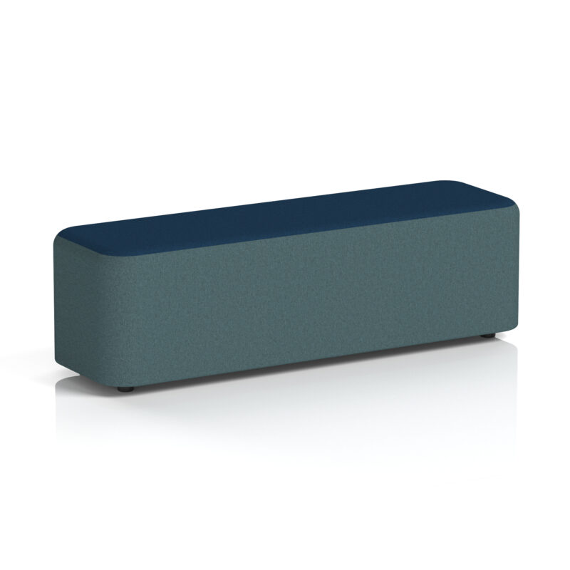 harlestone rectangular stool in two tone