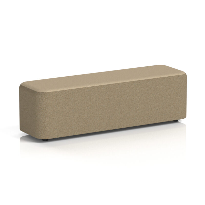 harlestone rectangular stool in two tone