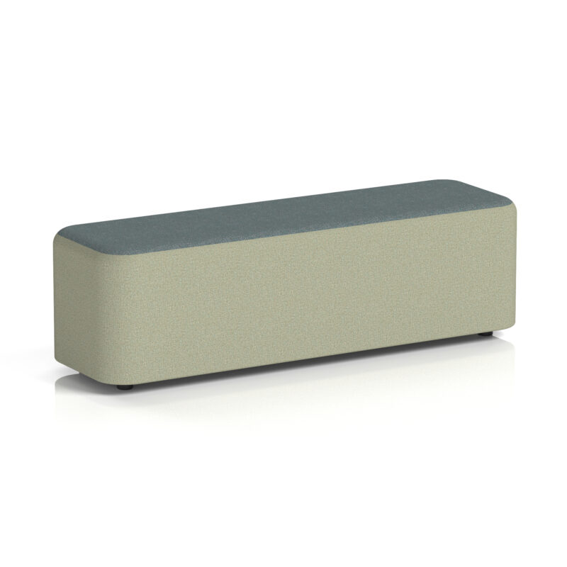 harlestone rectangular stool in two tone