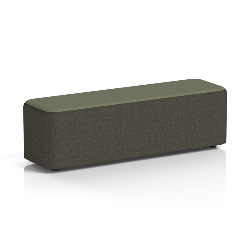 harlestone rectangular stool in two tone