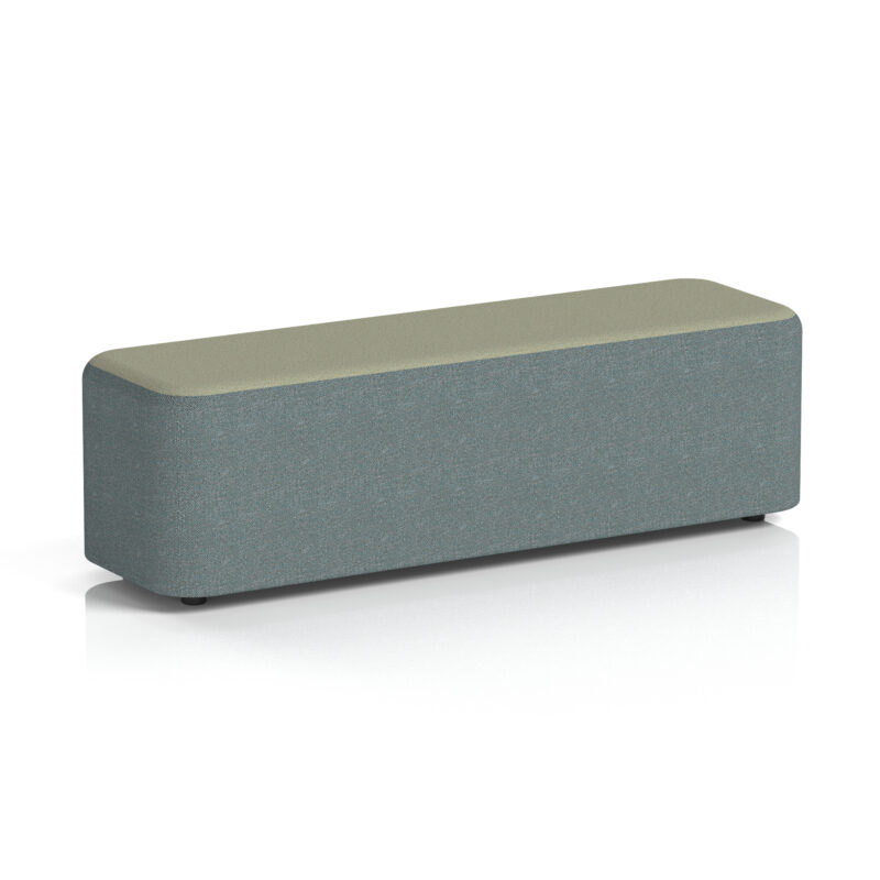 harlestone rectangular stool in two tone