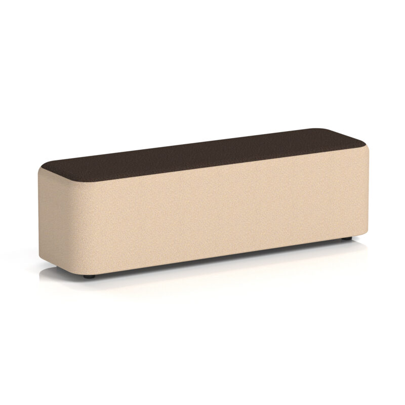 harlestone rectangular stool in two tone