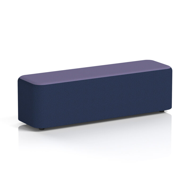 harlestone rectangular stool in two tone