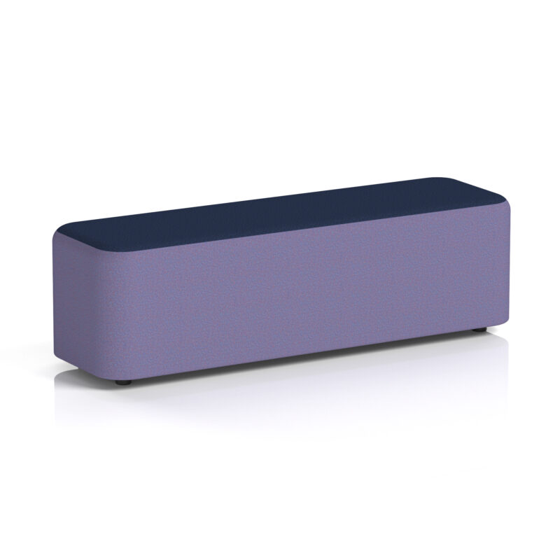 harlestone rectangular stool in two tone