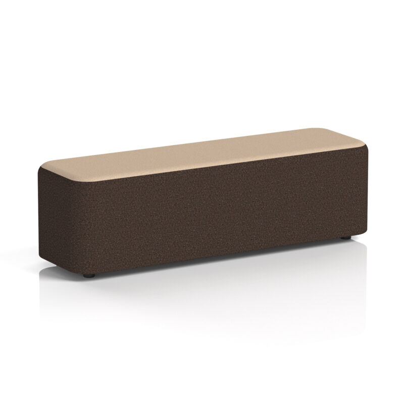 harlestone rectangular stool in two tone