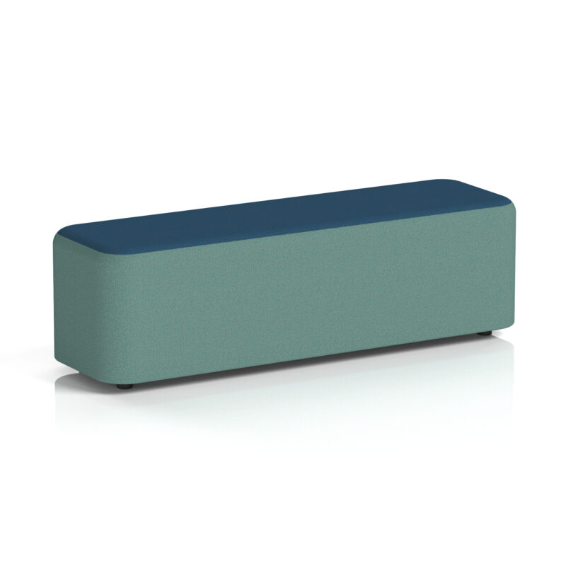 harlestone rectangular stool in two tone