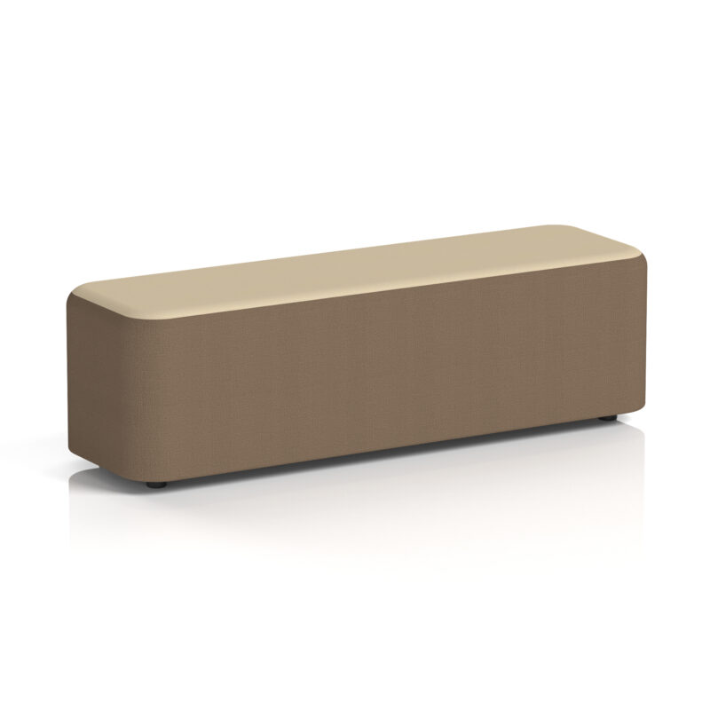 harlestone rectangular stool in two tone