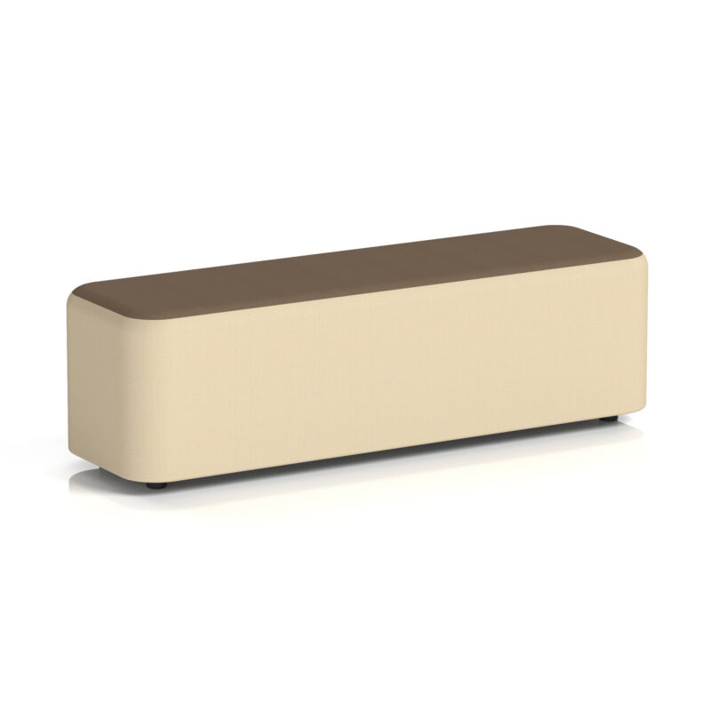 harlestone rectangular stool in two tone