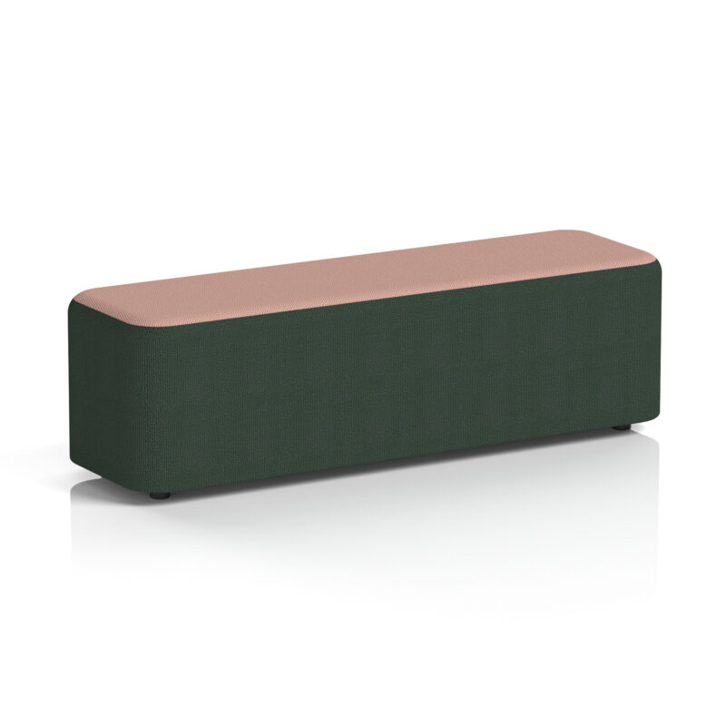 harlestone rectangular stool in two tone