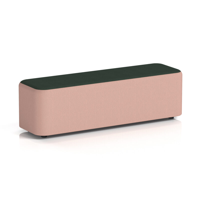 harlestone rectangular stool in two tone